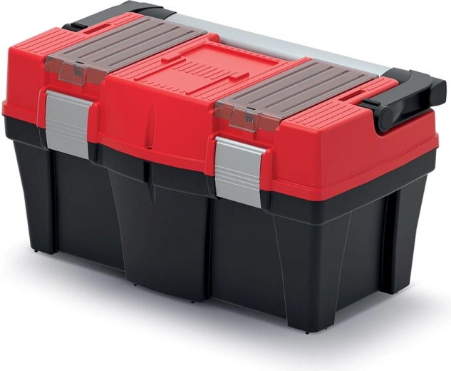 Plastværktøjskasse APTOP PLUS 45,8 × 25,7 × 24,5 cm rød