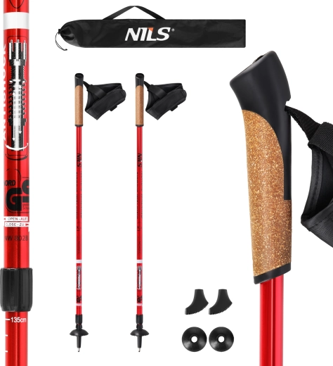 Teleskopiske Nordic Walking-stave NILS Extreme med anti-shock