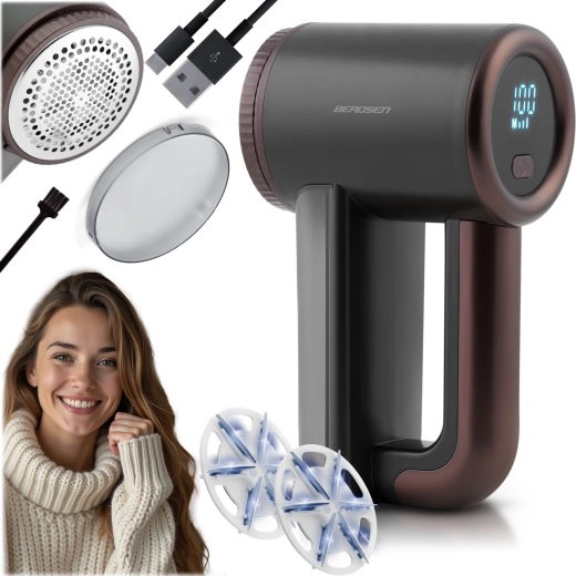 Elektrisk fnugfjerner med LCD-display BERDSEN