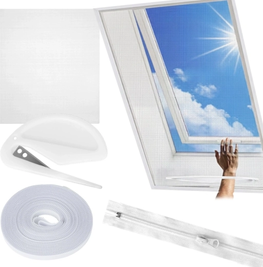 Hvidt insektnet til tagvindue 140 × 120 cm Vilde