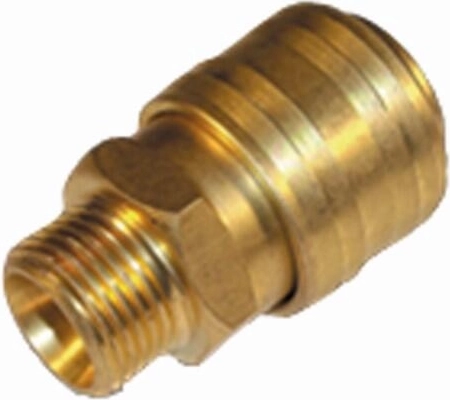 Hurtigkobling med udvendigt gevind 1/2" i messing