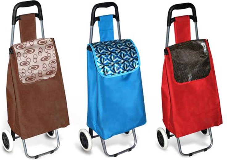 Indkøbstaske på hjul 34 l med ergonomisk håndtag