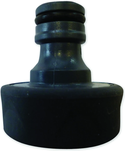 Slangekobling til havevandslange 3/4" med gevind, orange-sort