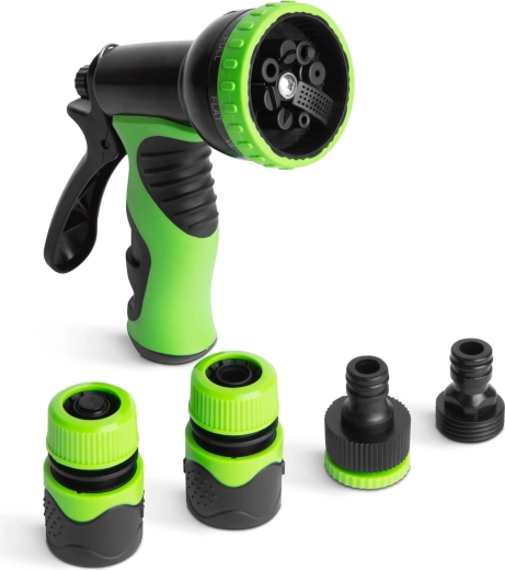 Sæt med havesprøjtepistol og lynkoblinger, 5 dele