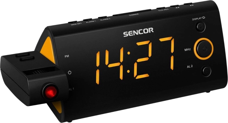 Sencor radiovækkeur med tidsprojektion