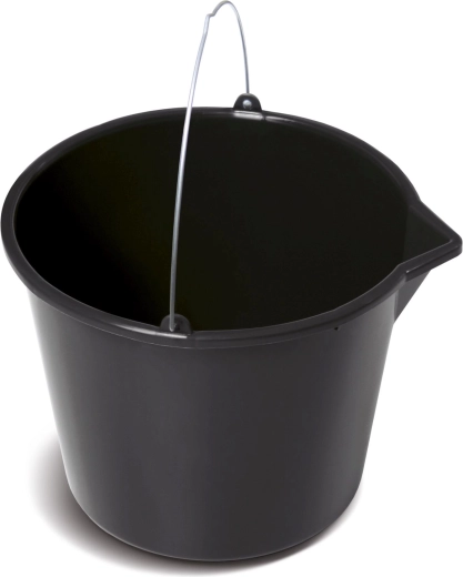 Byggespand med hældetud 16 l af genanvendt plast