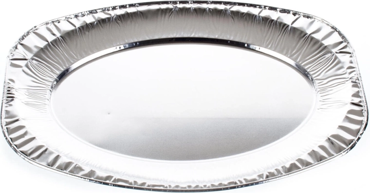 Serveringsbakker i oval aluminium 43,5 × 29 cm, 2 stk.