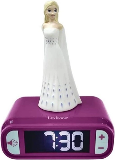 Børnevækkeur med natlys Frost Elsa