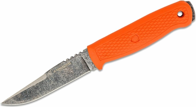 Udendørskniv Condor Bushglider Orange med skede, 10,7 cm