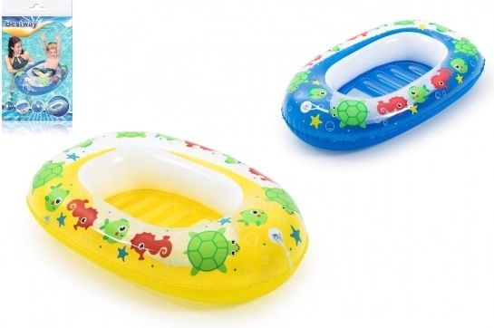 Båd/Raft oppustelig til børn 102x69 cm, 2 farver i pose, 3-6 år