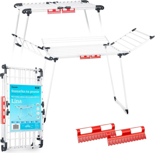 Sammenklappeligt stående tørrestativ til tøj MASSIDO Lina 22 m