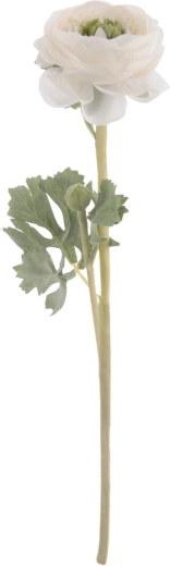 Kunstig blomst Ranunkel (ranunculus) hvid 37 cm