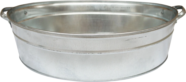 Galvaniseret oval beholder 27 l