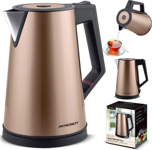 Elektrisk kedel 1,7 l BERDSEN kobber med KeepWarm-funktion