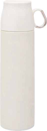 Altom Design termoflaske med låg i kopform 500 ml hvid med gulddetaljer