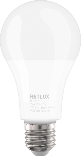 LED-pære RETLUX RLL 610 E27 15 W varm hvid