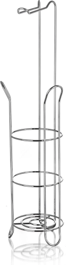 Toiletrulleholder med stativ, krom, 60 cm