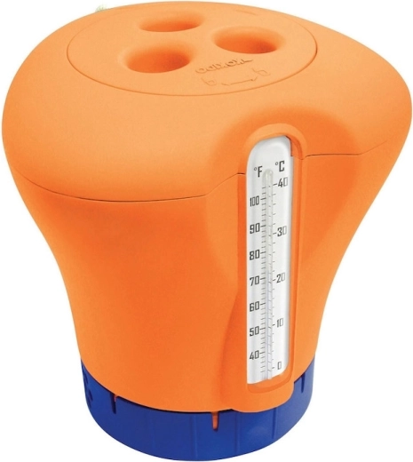 Klordispenser med termometer – orange