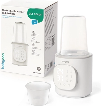 BabyOno elektrisk flaskevarmer og steriliseringsapparat 6-i-1 med LED-display