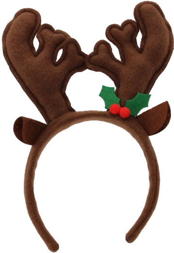 Pandebånd med rensdyrgevir brun 16 × 19 cm