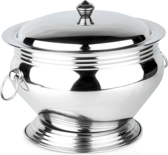 Vilde suppe-skål i rustfrit stål med låg 5 l
