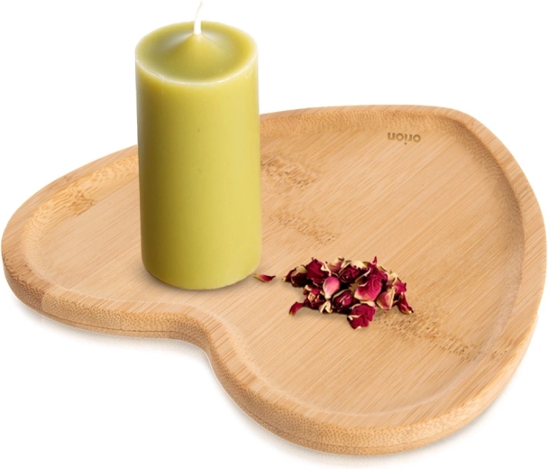 Bambustallerken formet som et hjerte 15 × 15 cm