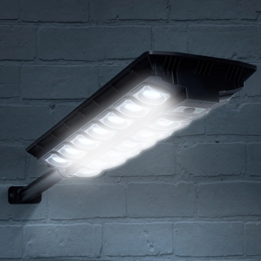 Solcelledrevet vægprojektør med bevægelsessensor, 520 SMD-LED'er, 3000 lm