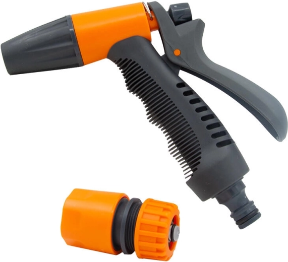 Justerbar sprøjtepistol med STOP-hurtigkobling 1/2" AQUA