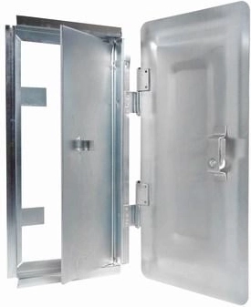 Galvaniseret skorstensdør 200 × 360 mm