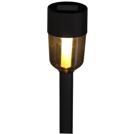 Solcelle-havearmatur SALMA, rustfrit stål og plast, varm hvid, IP44