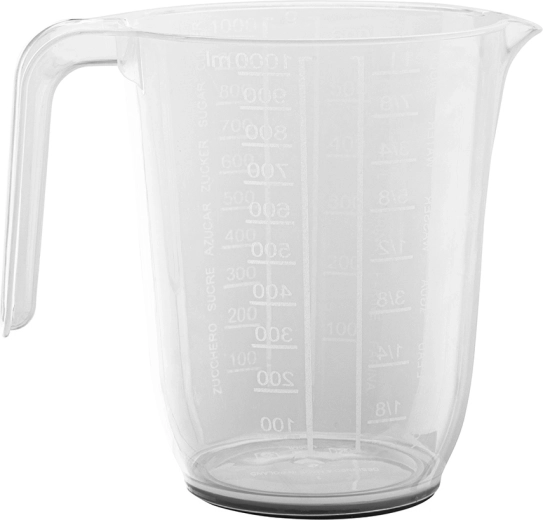 Målekande 1 l med skridsikker bund, hvid (mix af farver)