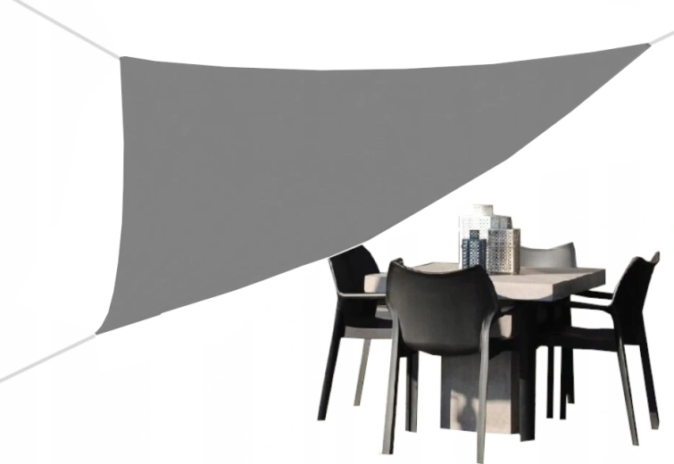 Trekantet solsejl 3 × 3 × 3 m grå