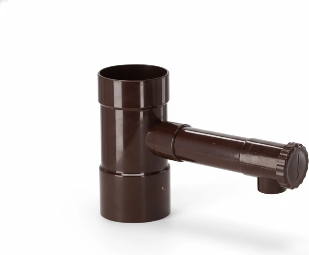 Brun regnvandsopsamler 80 mm