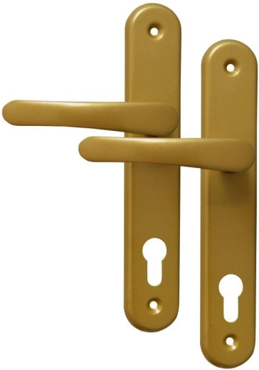 Dørgreb MICHAELA med nøgle, cylinder 90 mm, guld