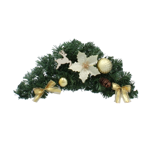 Hængende juledekoration 46 cm i gylden farve