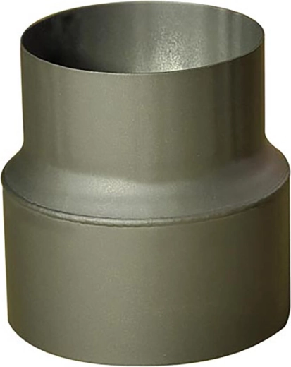 Røgrørsreduktion 200/160 mm, sort, godstykkelse 1,5 mm