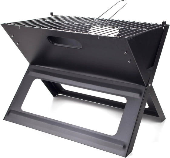 Sammenklappelig transportabel grill til trækul Flat 46 × 41,5 cm, stål