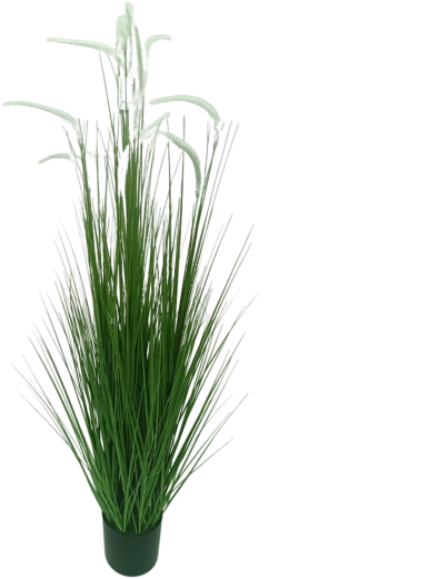 Kunstigt græs i potte Pennisetum hvid 150 cm