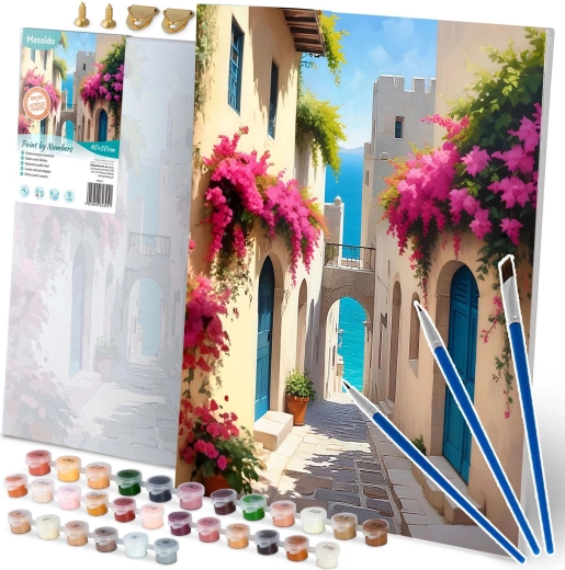 Maling efter tal 40 × 50 cm – bylandskab MASSIDO