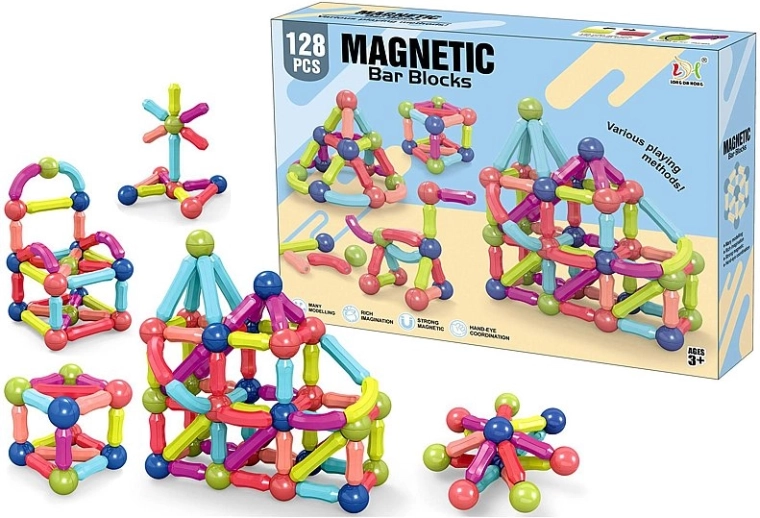 Magnetisk byggesæt 3D 128 dele