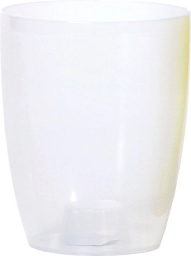 Orkidépotte COUBI ORCHID 13 cm, transparent mat hvid