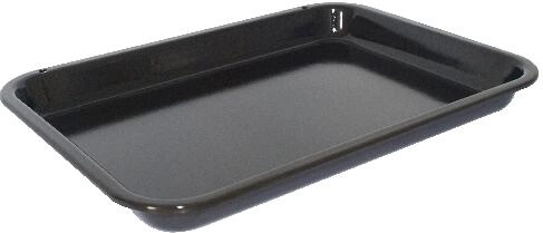 Emaljeret bradepande 44,5 × 32,5 × 4 cm, sort