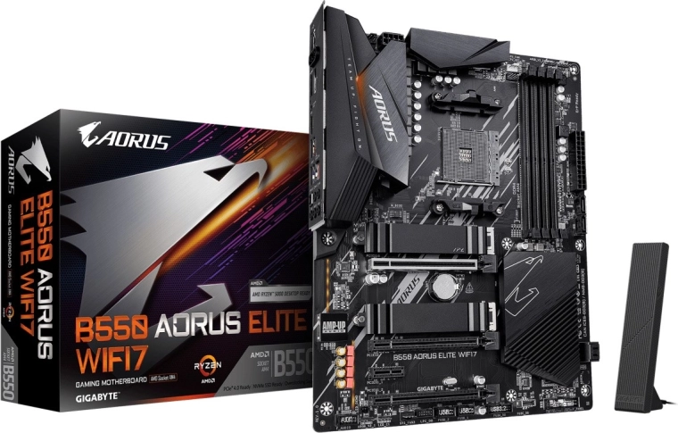 Gigabyte B550 AORUS Elite WiFi7-bundkort