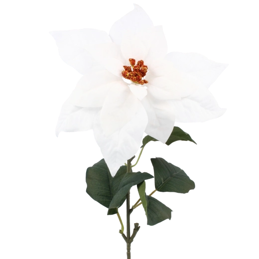 Kunstig gren af julestjerne 72 cm hvid