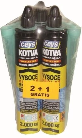 Kemisk anker vinylester 300 ml 2+1 gratis