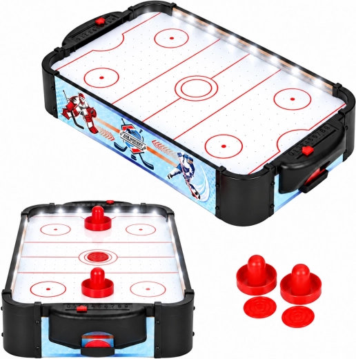 Børne-airhockey til bord med LED-belysning 58 cm ECOTOYS