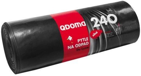 Stærke affaldssække 240 l, sorte, 120 × 145 cm (10 stk)