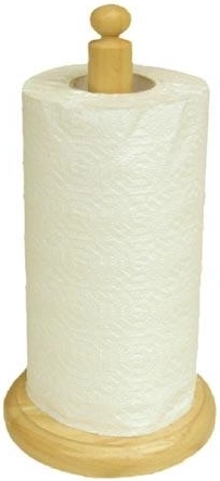 Træholder til køkkenrulle i bøgetræ 31,5 cm