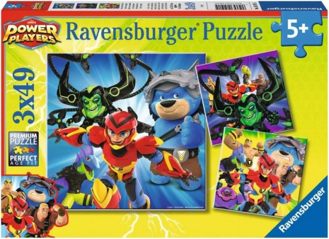 Ravensburger puslespil Power Players 3×49 brikker