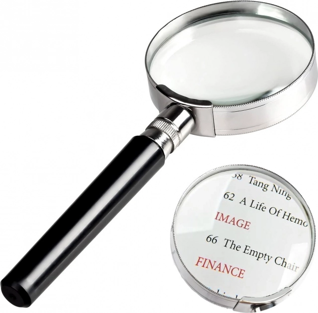 Klassisk metal lup 75 mm